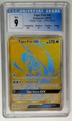 V1470: 2019: Tapu Fini GX: SV92/SV94: Hidden Fates: CGC: 9: MINT: 3893099026